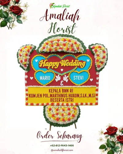 Karangan Papan Bunga Pernikahan di Senayan